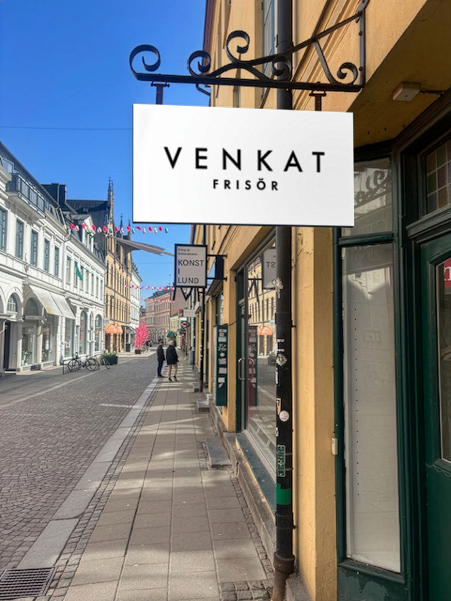 Salongens entré på Lilla Fiskaregatan i Lund
